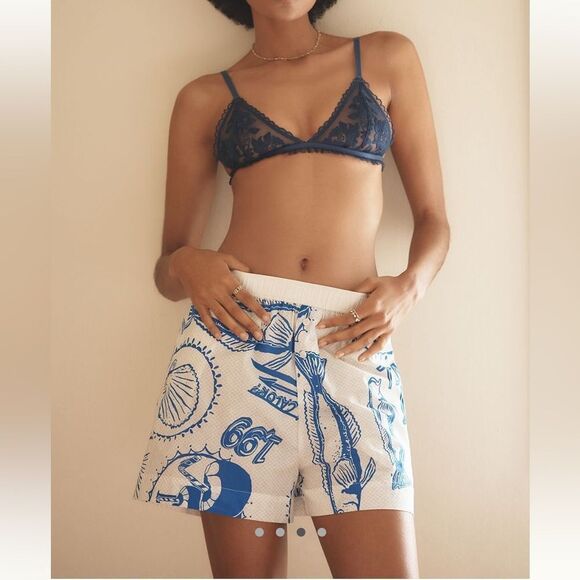 FARM Rio x Anthropologie Printed Cotton Boxer Shorts